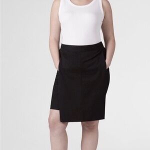 Universal Standard Black Apron Skirt